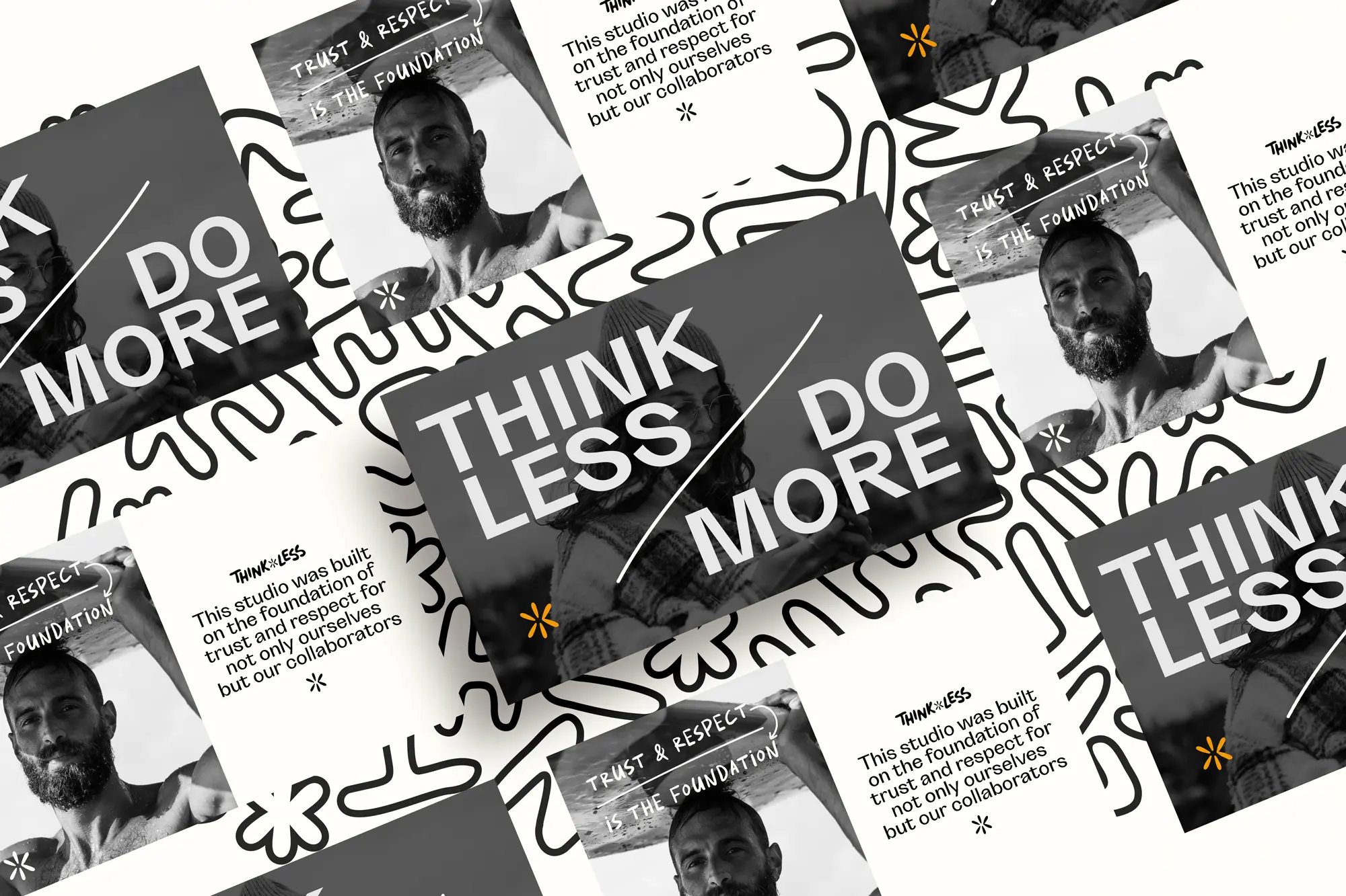 Think Less brand identity design by MBJ Studio
